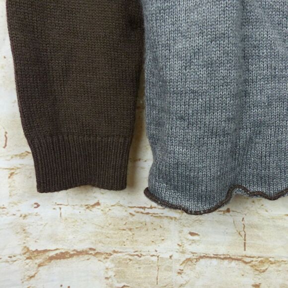 Element Skateboards Sweater Mens M Brown Gray Spell Out Logo Wool Knit Crew Y2K - Picture 5 of 10